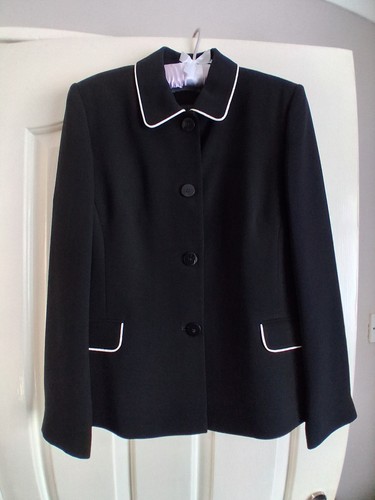 Black dress jacket with - jacket, white