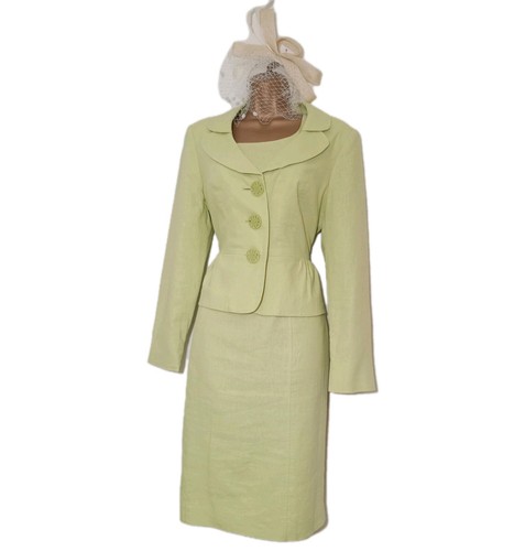 Vintage linen dress suit - vintage,