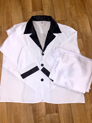 Men 1970s disco white - men's,