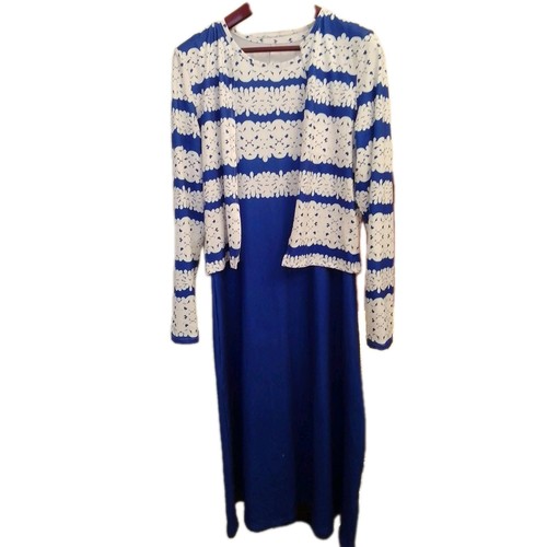 Ladies blue and white floral - white,